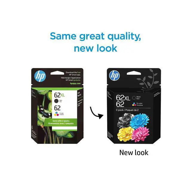 Alt view image 3 of 7 - 62 Ink Cartridge, Black XL and Tri-Color (Black XL + CMY)