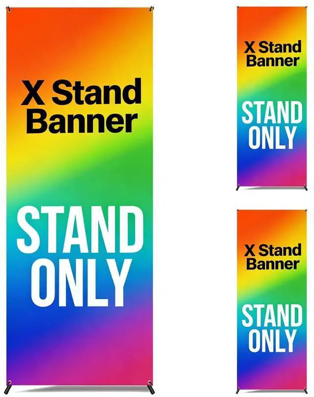 Main image of Premium X Banner Stand Display Adjustable Sizing from 24"x72" with Carrying Bag (STAND ONLY) (3 PACK)