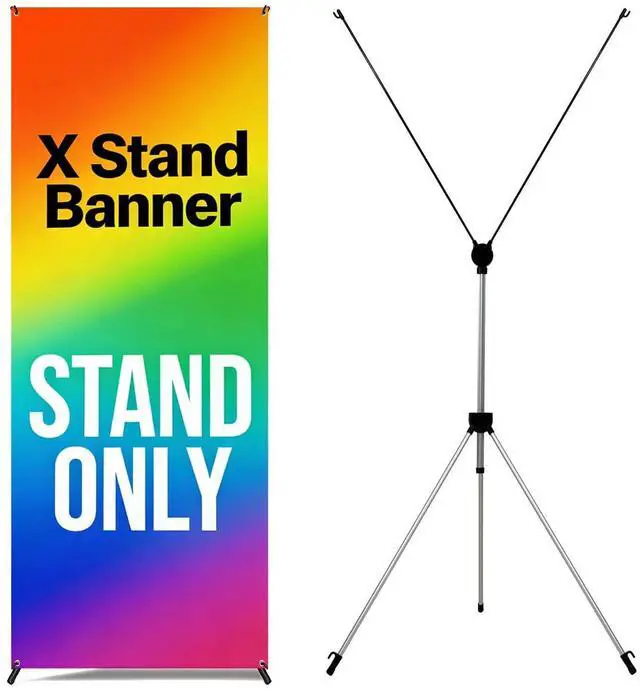 Alt view image 3 of 7 - Premium X Banner Stand Display 24"x72" 10 PACK with Carrying Bag (STAND ONLY)