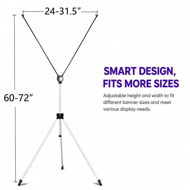 Alt view image 5 of 7 - Premium X Banner Stand Display 24"x72" 10 PACK with Carrying Bag (STAND ONLY)