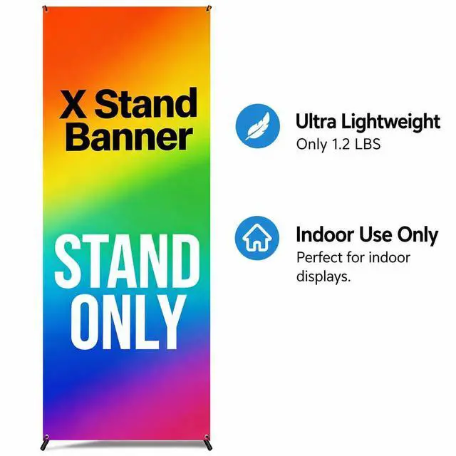 Alt view image 7 of 7 - Premium X Banner Stand Display 24"x72" 10 PACK with Carrying Bag (STAND ONLY)
