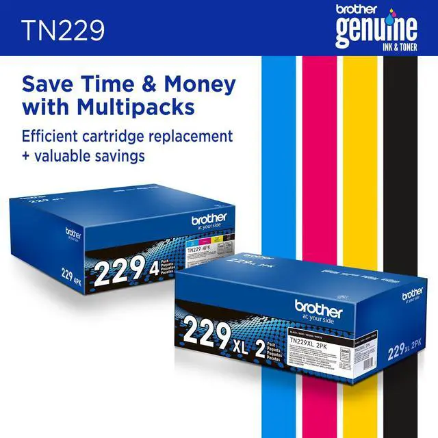 Alt view image 7 of 7 - Genuine TN229C Cyan Standard Yield Printer Toner Cartridge - Print up to 1,200 Pages(1) | Office printing with 1200 page yield for document production and color accuracy