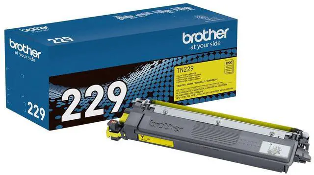 Main image of Genuine TN229Y Yellow Standard Yield Printer Toner Cartridge - Print up to 1,200 Pages(1) | Genuine TN229 toner with mobile tracking for reports, presentations and professional documents