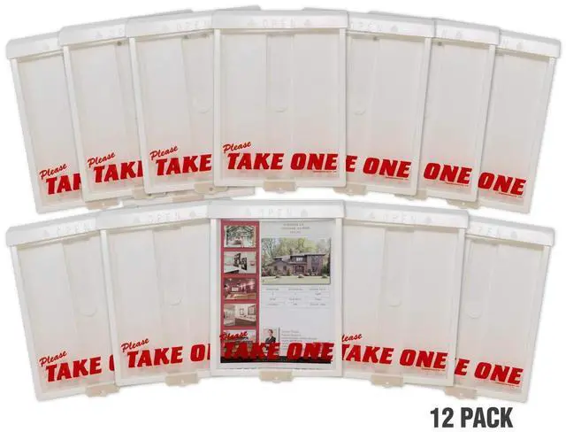 Main image of Outdoor Real Estate Brochure Box with Snap Shut Lid, Take One Document Holder Can Hold 100, 8.5 x 11 Documents, Flyers, Literature and Other Outdoor Marketing Needs