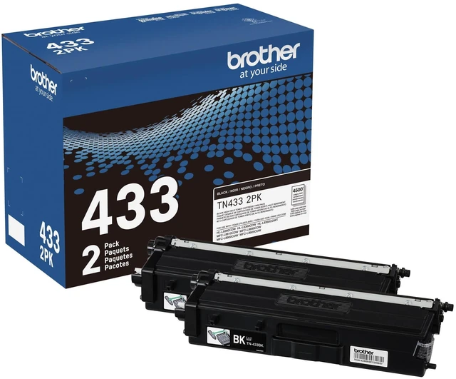 Main image of Genuine High-Yield Black Toner Cartridge Twin Pack TN433 2PK (TN4332PK)