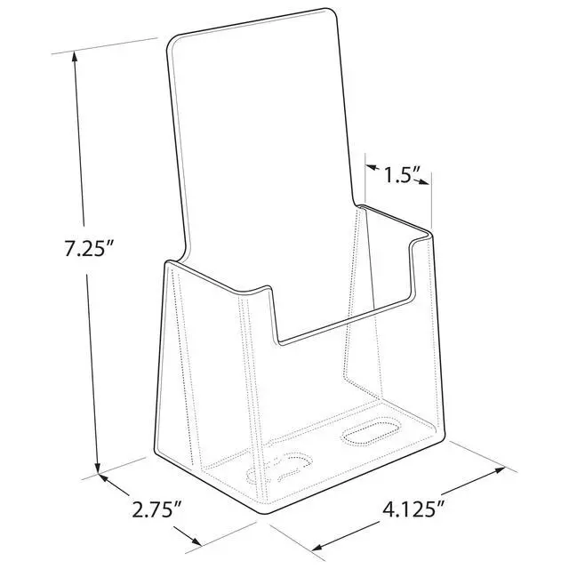 Alt view image 4 of 5 - 252012-25PK Acrylic Trifold Brochure Holder Plastic Counter top Organizer 25-Pack, Clear