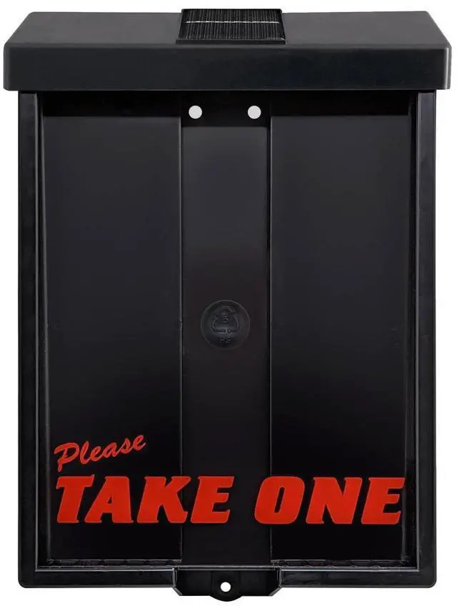 Main image of Outdoor Real Estate Brochure Box with Solar Lighted Lid, Take One Document Holder Can Hold 100, 8.5 x 11 Documents, Flyers, Literature and Other Outdoor Marketing Needs