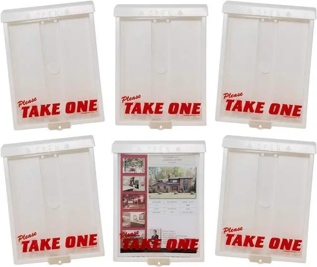 Alt view image 6 of 7 - Outdoor Real Estate Brochure Box with Solar Lighted Lid, Take One Document Holder Can Hold 100, 8.5 x 11 Documents, Flyers, Literature and Other Outdoor Marketing Needs