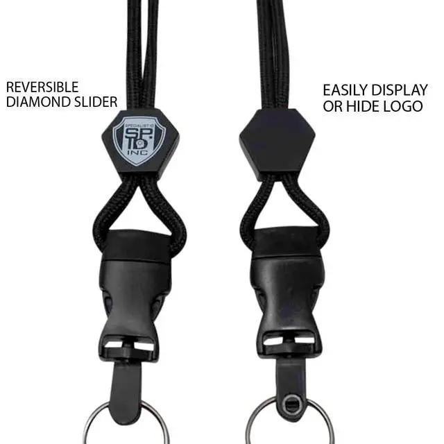 Alt view image 7 of 7 - Bulk 25 Pack - Vertical Top Load Three Card Badge Holder - Hard Plastic with Heavy Duty Breakaway Lanyard w Quick Release Metal Clip & Key Ring - Holds 3 ID Cards Inside (Black)