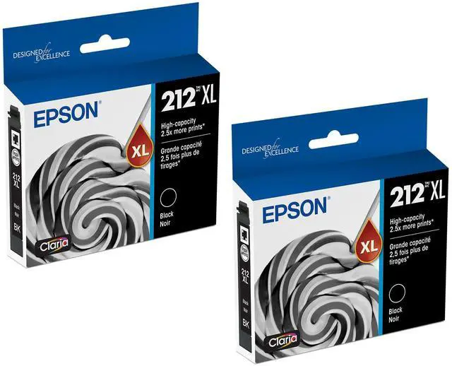 Main image of 212XL Black Ink Cartridge 2/Pack Bundle | Works with XP-4100, XP-4105, WF-2830, WF-2850