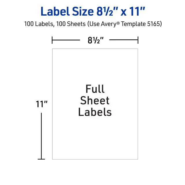 Alt view image 5 of 7 - Full-Sheet Printable Shipping Labels, 8.5" x 11" Customizable Stickers, White, 500 Blank Mailing Labels, Great for Mailing, Shipping, Organizing, and More (5-Pack of 5165)