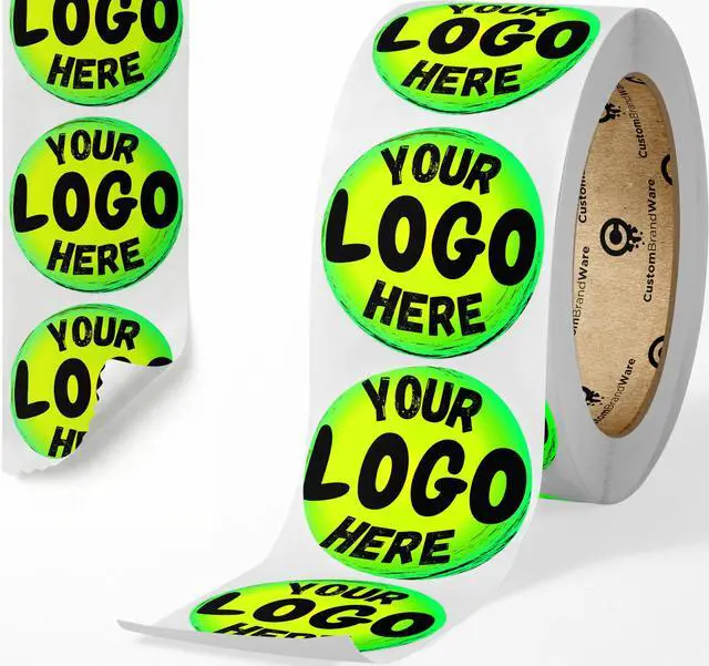 Main image of Build Your Own Stickers - Any Design Or Logo - Personalize Business - 50+ Roll - Multi Shapes, Sizes, Backgrounds, Text - Gloss/Matte Labels (3 inch Circle)
