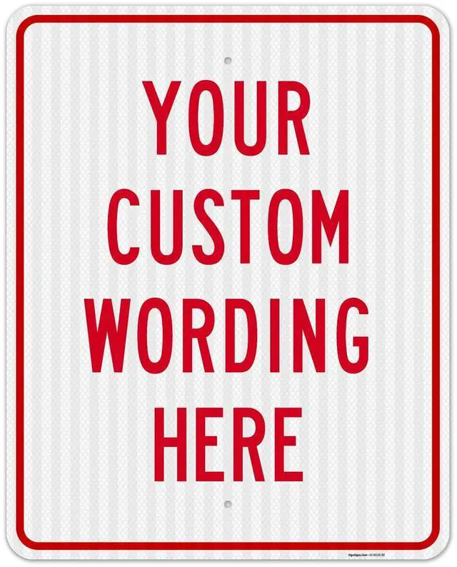 Main image of Custom Sign, Personalized Metal Signs, Customize for Office, Business, | Workplace, office, Home, Delivery Signs, 24x30 Inches, 3M EGP