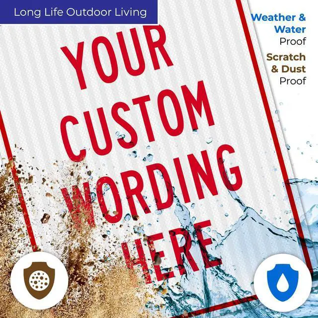 Alt view image 5 of 7 - Custom Sign, Personalized Metal Signs, Customize for Office, Business, | Workplace, office, Home, Delivery Signs, 24x30 Inches, 3M EGP