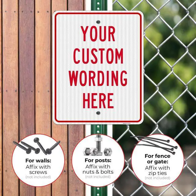 Alt view image 4 of 7 - Custom Sign, Personalized Metal Signs, Customize for Office, Business, | Workplace, office, Home, Delivery Signs, 24x30 Inches, 3M EGP