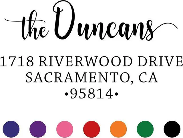 Alt view image 2 of 7 - The Duncans Personalized Self-Inking Address Stamp | Envelope Return Address Stamp for Couples and Families | Custom Rubber Address Stamp (2, Xtra Large)