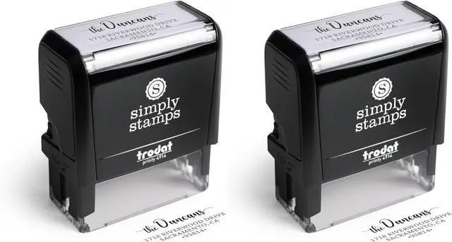Main image of The Duncans Personalized Self-Inking Address Stamp | Envelope Return Address Stamp for Couples and Families | Custom Rubber Address Stamp (2, Xtra Large)