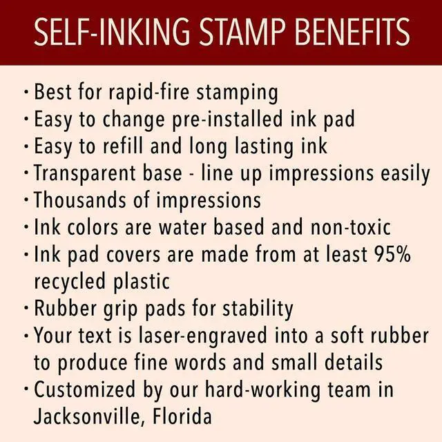 Alt view image 7 of 7 - The Duncans Personalized Self-Inking Address Stamp | Envelope Return Address Stamp for Couples and Families | Custom Rubber Address Stamp (2, Xtra Large)
