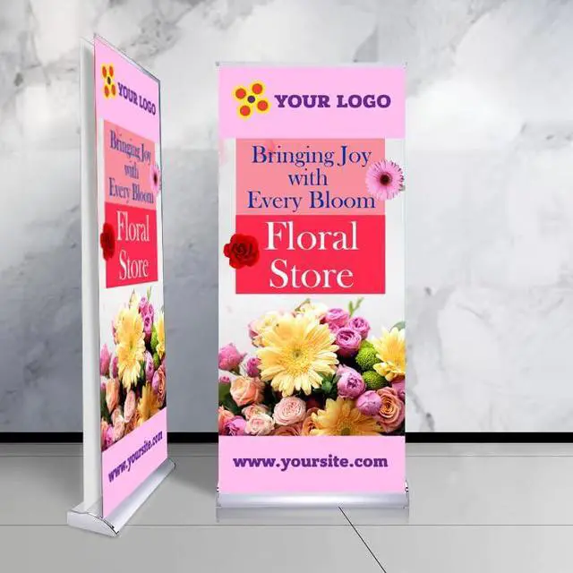 Alt view image 3 of 5 - Deluxe Retractable Banner - Customizable Full Color Design Roll Up Banner with Carry On Case (Customizable, 33.5x80 Deluxe Double Sided)