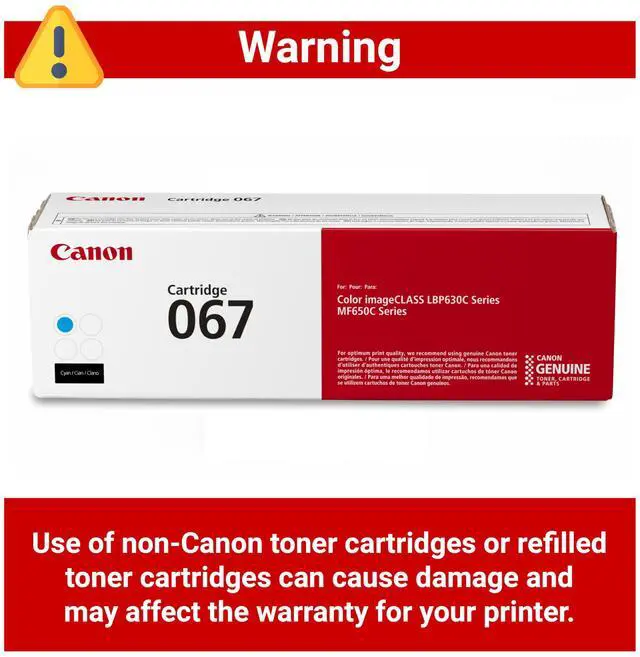 Alt view image 4 of 6 - Genuine 067 Cyan Toner Cartridge Compatible with LBP633Cdw, LBP632Cdw, MF652Cdw, MF653Cdw, MF654Cdw, MF656Cdw