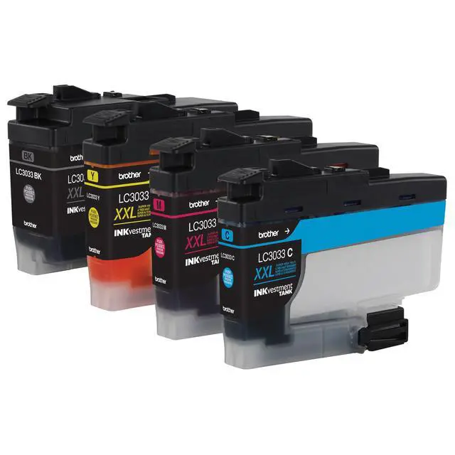 Alt view image 3 of 3 - Genuine LC30334PKS 4-Pack, Super High-Yield INKvestment Tank Ink Cartridges, Includes 1 Cartridge Each of Black, Cyan, Magenta & Yellow, Yield Up to 1,500 Pages/Cartridge, LC3033