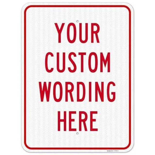 Alt view image 2 of 2 - Custom Sign, Personalized Metal Signs, Customize for Office, Business, | Workplace, Office, Home, Delivery Signs, 18x24 Inches, 3M EGP