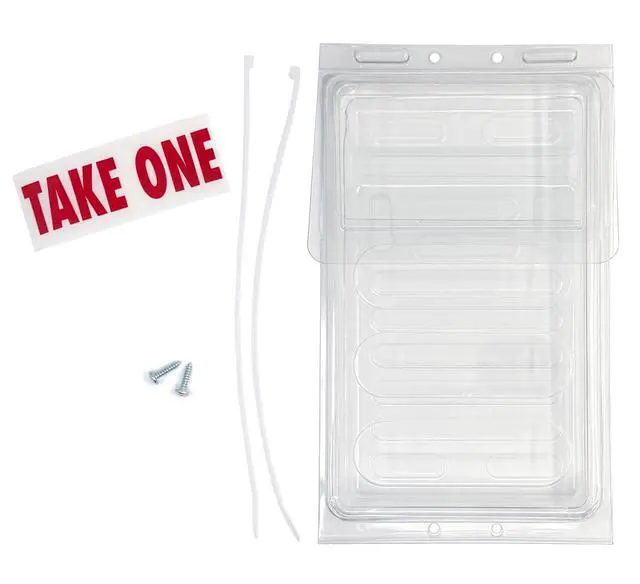 Alt view image 2 of 3 - Outdoor Jr Brochure Holder, Half Fold Tri-Fold Take One Document Box, Holds 200, 5.5 x 8.5 Flyers or Other Marketing Needs (TAKE ONE - Jr. Box, Pack of 20)