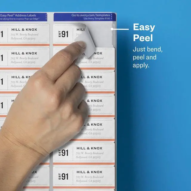 Alt view image 3 of 7 - Matte Clear Address Labels, Sure Feed Technology, Laser, 1" x 2-5/8", 750 Labels, 5 Packs (5630)