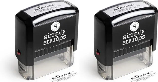 Main image of The Duncans Personalized Self-Inking Address Stamp | Envelope Return Address Stamp for Couples and Families | Custom Rubber Address Stamp (2, Medium)