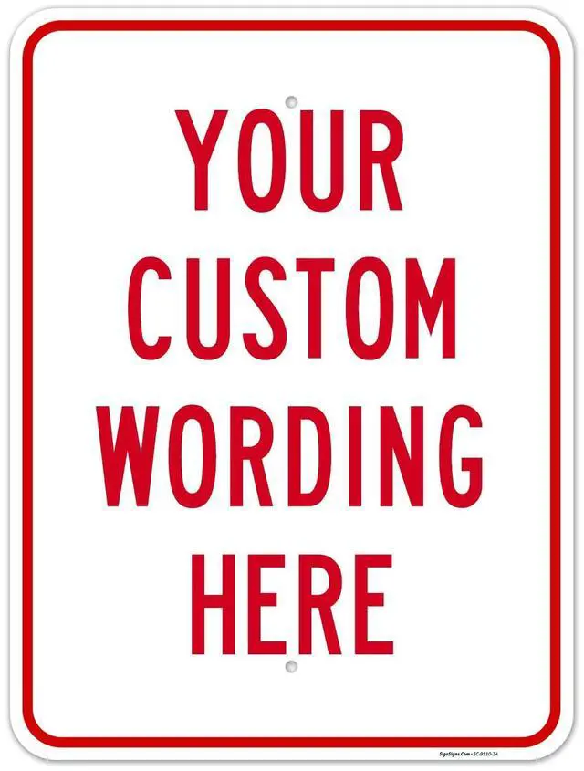 Main image of Custom Sign, Personalized Metal Signs, Customize for Office, Business, | Workplace, Office, Home, Delivery Signs, 18x24 Inches, Rust Free