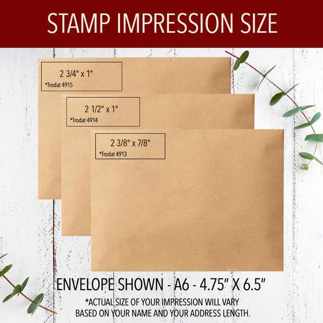 Alt view image 7 of 7 - The Duncans Personalized Wood Handle Address Stamp | Envelope Return Address Stamp for Couples and Families | Custom Rubber Address Stamp (2, Wood Handle)