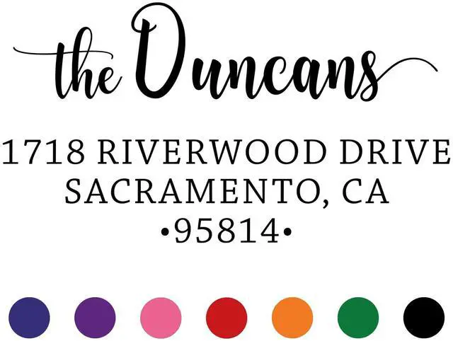 Main image of The Duncans Personalized Wood Handle Address Stamp | Envelope Return Address Stamp for Couples and Families | Custom Rubber Address Stamp (2, Wood Handle)