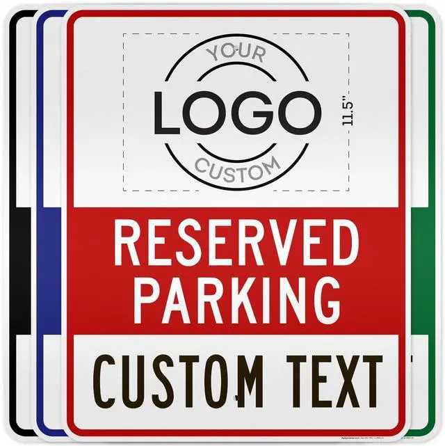 Main image of Custom No Parking Sign, Custom Reserved Parking Signs for Business, 24x30 Inches, 3M EGP Reflective, Rust Free.080 Aluminum, Fade Resistant, Made in USA by (Post Holes)