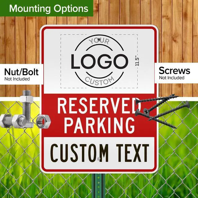 Alt view image 5 of 7 - Custom No Parking Sign, Custom Reserved Parking Signs for Business, 24x30 Inches, 3M EGP Reflective, Rust Free.080 Aluminum, Fade Resistant, Made in USA by (Post Holes)