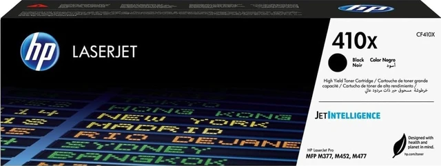 Main image of 410X Black High-Yield Toner Cartridge Printers | Works with Color LaserJet Pro M452 Series; Color LaserJet Pro MFP M377, M477 Series | CF410X