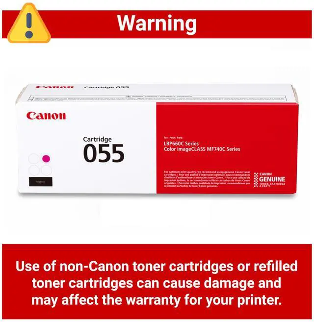 Alt view image 4 of 6 - Genuine 055 Magenta Toner Cartridge Compatible with LBP664Cdw, MF741Cdw, MF743Cdw, MF745Cdw, MF746Cdw