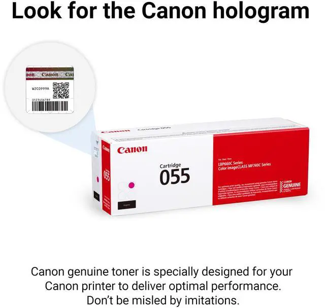 Alt view image 5 of 6 - Genuine 055 Magenta Toner Cartridge Compatible with LBP664Cdw, MF741Cdw, MF743Cdw, MF745Cdw, MF746Cdw