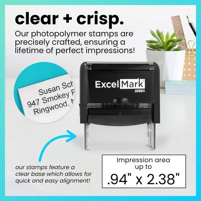 Alt view image 2 of 6 - Custom Rubber Stamp, Round, Black, Large