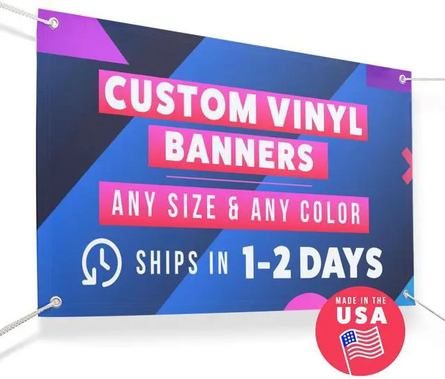 Main image of Personalized Vinyl Banner Vinyl Printed Customizable Banner for Indoor and Outdoor Use (4'x5')