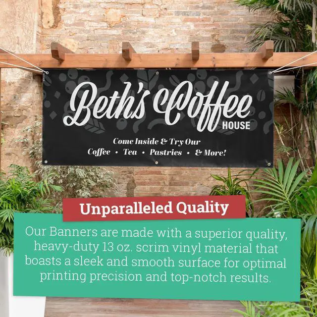 Alt view image 6 of 7 - Personalized Vinyl Banner Vinyl Printed Customizable Banner for Indoor and Outdoor Use (4'x5')
