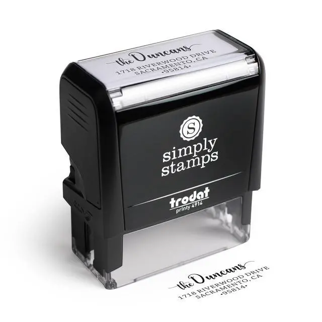Alt view image 2 of 7 - The Duncans Personalized Self-Inking Address Stamp | Envelope Return Address Stamp for Couples and Families | Custom Rubber Address Stamp (1, Xtra Large)