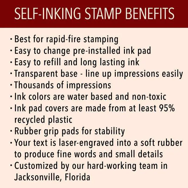 Alt view image 7 of 7 - The Duncans Personalized Self-Inking Address Stamp Custom Return Address Stamp with Name & Address Pre-Inked Mail Stamper for Envelopes, Wedding Invitations & Business Use