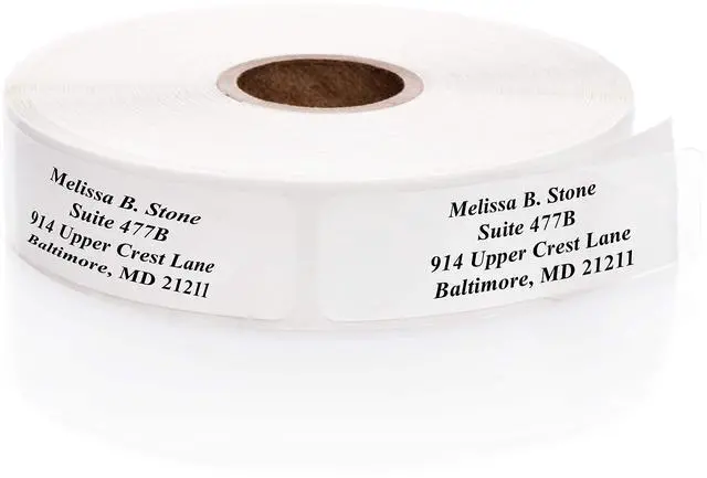 Main image of Clear Personalized Return Address Labels Without Dispenser - Roll of 500 Custom See Through Transparent Stickers