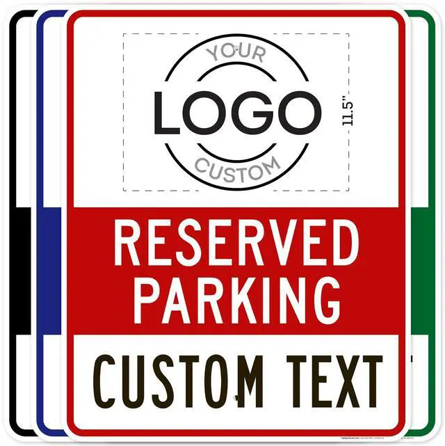 Main image of Custom No Parking Sign, Custom Reserved Parking Signs for Business, 24x30 Inches, Rust Free.063 Aluminum, Fade Resistant, Made in USA by (Post Holes)