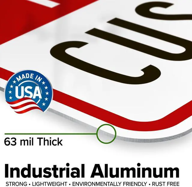 Alt view image 3 of 7 - Custom No Parking Sign, Custom Reserved Parking Signs for Business, 24x30 Inches, Rust Free.063 Aluminum, Fade Resistant, Made in USA by (Post Holes)