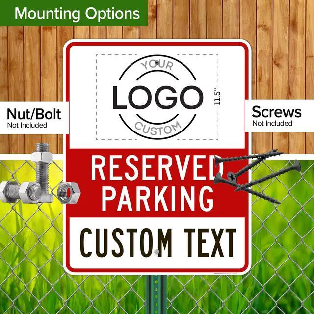 Alt view image 5 of 7 - Custom No Parking Sign, Custom Reserved Parking Signs for Business, 24x30 Inches, Rust Free.063 Aluminum, Fade Resistant, Made in USA by (Post Holes)