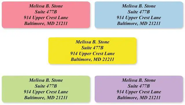 Alt view image 3 of 5 - Pastel Rainbow Personalized Return Address Labels Without Dispenser - Roll of 500 Custom Labels