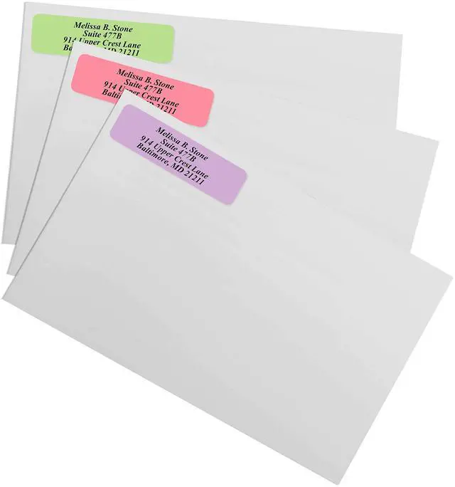 Alt view image 2 of 5 - Pastel Rainbow Personalized Return Address Labels Without Dispenser - Roll of 500 Custom Labels