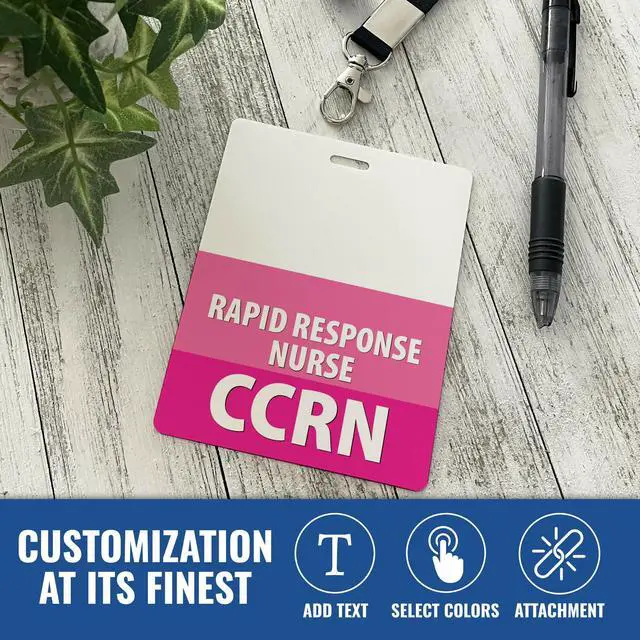 Alt view image 4 of 7 - Custom Double Role Badge Buddy - (20 pcs) Multiple Colors and Fonts to Choose - Horizontal Oversized - Print On Both Sides - Real Thick Plastic Card (Like Credit Cards)