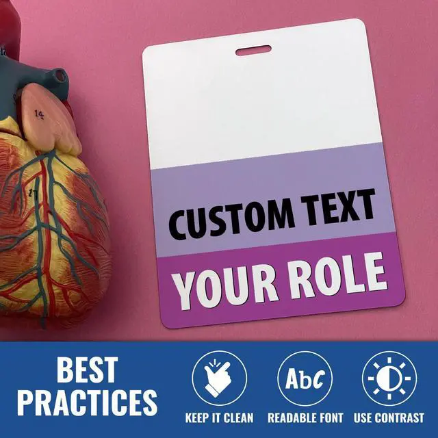 Alt view image 6 of 7 - Custom Double Role Badge Buddy - (20 pcs) Multiple Colors and Fonts to Choose - Horizontal Oversized - Print On Both Sides - Real Thick Plastic Card (Like Credit Cards)